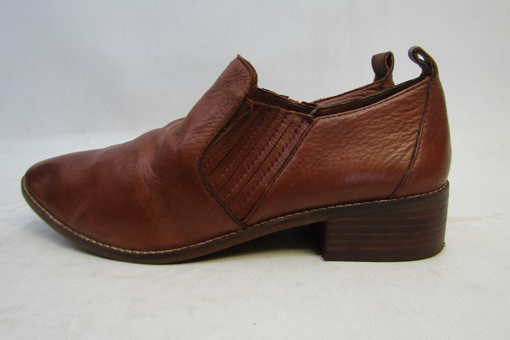 Lucky Brand Womens Size 10 M Brown Leather Chelsea Ankle Fashion Boots Bootie